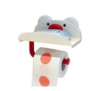 Tissue Holder Wall Mount Paper Towel Holder - Hole Free Suction Cup, Space Saving Bathroom & Kitchen(Red)