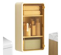 Tissue Holder, Wall Mounted Tissue Cabinet, 7.87x4.29x14.37 Inches Bathroom Storage Organizer, Versatile Accessory for Shower Sponge Wet Wipes Toiletries Kitchen Bedroom Apartment Organization
