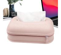 Tissue Holder - Waterproof Silicone Pouch With Zipper, Stylish Wall Decorative Tissue Box, Versatile Napkin Case | Tissues Organizer For Kitchen Bathroom Bedroom Living Room Car Travel Office Dorm Tab