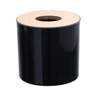 Tissue Holder Wood Tissue Box Minimalist Living Room Home Paper Drawer Napkin Remote Control Storage Roll(Black)