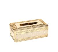 Tissue Holders Decorative European Gold Tissue Box Cover Rectangular Decorative Holder Arcrylic Paper Napkin Home Needs(Gold)