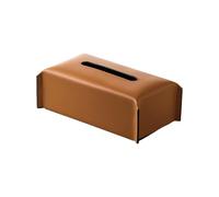 Tissue Holders Decorative Luxury Tissue Box Cover Premium PU Napkin Holder With Closure Elegant Home Decor Home Needs(Brown)