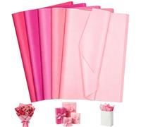 Tissue Paper, 30 Sheets Pink Tissue Paper for Wrapping Gifts 50 x 35 CM Tissue Paper Sheets for Packaging Wedding Baby Shower Birthday Party Decoration DIY Crafts