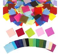 Tissue Paper Squares for Crafts 1 Inch 6000 Pcs Coloured Rainbow Tissue Collage Paper Precut Mini Square Papers for Craft Art 30 Colors