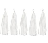 Tissue Paper Tassel Garland Crepe Paper Backdrop 25cm x 35cm Bunting Banner White Tassel Bunting Decorative Tassel for Crafts Birthday Wedding Hanging Decorations 10pcs
