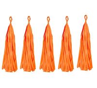 Tissue Paper Tassels Crepe Paper Streamers 25cm x 35cm Garland Bunting Orange Crepe Paper Craft Tassel for Baby Bridal Shower Birthday Party Hanging Decorations 20pcs