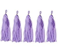 Tissue Paper Tassels Crepe Paper Streamers 25cm x 35cm Garland Bunting Purple Crepe Paper Craft Tassel for Baby Bridal Shower Birthday Party Hanging Decorations 10pcs