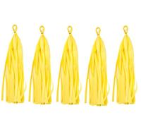 Tissue Paper Tassels Crepe Paper Streamers 25cm x 35cm Garland Bunting Yellow Crepe Paper Craft Tassel for Baby Bridal Shower Birthday Party Hanging Decorations 20pcs