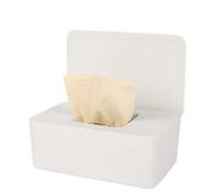 Tissue Storage Box Case, Wipes Dispenser Case,Wet Wipes Storage Box Dustproof Tissue Paper Holder with Lid Baby Nappy Napkin Dispenser for Home Office(white)