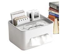 Tissue Storage Box | Multifunctional Rectangular Napkin Container with Cellphone Box,Home Storage and Organization for College Dorm Apartment Study Room