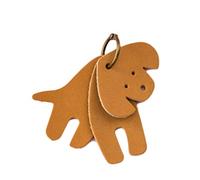 TIST Leather Keychain Pendant Cute Puppy Couple A Pair Of Simple Creative Key Ring Ring Pendant Personalized Car Chain (Color : Blue, Size : One size)