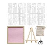 Tisujune Board with Letters Changeable,Sign Board with Changeable Letters - Felt Rustic Wooden Frame Billboard 9.84X9.84Inch for Halloween Restaurant Classroom Christmas Event Celebration