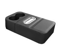 Tisujune Car Armrest Organizer,Leather Vehicle Accessories Tissue Dispenser - Car Organizer Tissue Holder Box,for Truck SUV Sedan Driver Water Bottle Key Sunglasses Organization