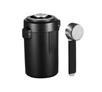 Tisujune Coffee Canister,Airtight Humidity Monitoring Kitchen Jar with Date Tracker | Stainless Steel Coffee Storage Container with Scoop - for Rice Sugar Cereal Flour Beans Grounds Food