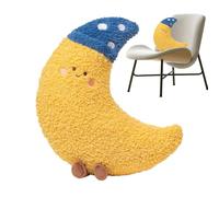 Tisujune Cute Pillow | Sun and Moon Plush - Ergonomic Body Support Plush with Washable Cover Soft Cartoon Design for Sleeping Knee Neck Bed Women Travel Lumbar Baby Decorative