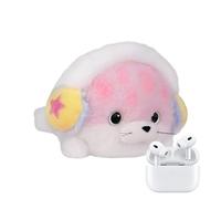 Tisujune Earphone Case | Seal-shaped Plush Protective Universal Storage Bag,Headphone Case Hard Shell,for Travel Work Office Backpack Desk Home Adult Man Woman