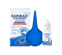 Tisujune Earwax Removal Drops,Earwax Dissolving Drops with Bulb Syringe - Natural Softener for Hardened Tinnitus Itchy Buzzing Shower Swimming Daily Travel Home Men Women Seniors Adults