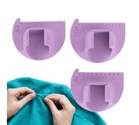 Tisujune Edge Lock | 2/3/4mm Edge Sewing Templates Quilting Tool - Finger Quilting Ruler Knitting Needle Measuring Tool with Thumb Guide for Machine Collars Cuffs