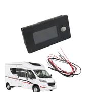 Tisujune Golf Cart Voltage Meter - Lcd Voltmeter for Boat with Temperature Sensor,Real-Time Gauge Display for Golf Motor Automotive Marine Vehicle Boat for Accurate Monitoring
