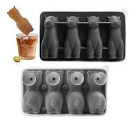 Tisujune Ice Molds Fun Shapes | Alpaca Shape Novelty Animal Ice Mold | 4 Cavity Silicone Kitchen Gadget for Tea Whiskey Cocktails Camping Party Outdoor Home