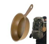 Tisujune Outdoors Fry Pan - Stainless Steel Non Stick Pans,Deformation-Resistant Camping Tableware for Eating in Kitchen Outdoor Apartment Picnic Backpacking Hiking Travel