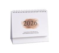 Tisujune Small Desk Calendar 2026, Monthly Desk Top Calendar 2025-2026, Wire Binding Aesthetic Academic Planner for Student Teacher Planning Business School Dorm Office Classroom