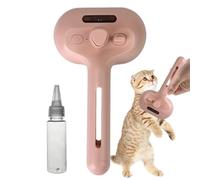 Tisujune Steam Brush for Cats,Self Cleaning Ergonomic Cat Steam Brush for Shedding | Misting Comb Large Capacity Tank Deshedding Tool Hair Removal Steamer Gentle Massage for Home Shower Dog Travel