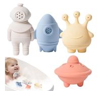 Tisujune Toddler Bath Toys - Space-Themed Baby Bath Toys,Sensory Early Detachable Stuffers Basket Accessories for Tub Shower Pool Travel Beach Swimming Outdoor Party Birthday Easter