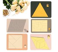 Tisujune Wood Puzzles Adult - Triangle Wooden Brain Teaser - Irregular Shape Logic Jigsaw Puzzle | for Kids Teens Office Classroom Bedroom Living Room School Travel Playroom Birthday Holiday