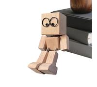 Tisujune Wooden Shaking Man Dashboard Decoration | Handmade Wooden Shaking Car Ornament | Desktop Car Ornaments for Truck RV Sedan SUV Home Hotel Living Room Dormitory Apartment