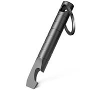 TISUR Keychain Pry Bar, Titanium Mini EDC Prybar Multitool with Bottle Opener, Pocket Small Keychain Tools for Every Day Carry(Black-Mini)