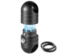 TISUR Magnetic Quick Release Keychain,Titanium Detachable Rotatable Key Chain Connector, Magnetic Key Holder with 2 Key Rings, Black Ti Connector+2pcs Ti Key Ring, S