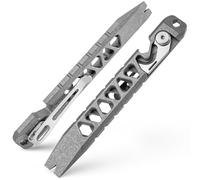 TISUR Titanium EDC Pry Bar, Keychain Pry Bar Multitool with Bottle Opener, Pocket Small Crowbar for Men Outdoor