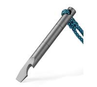 TISUR Titanium EDC Pry Bar, Keychain Prybar Multitool With Beer Bottle Opener, 6 in 1 Portable Pocket Mini Crowbar Tool (Gray)