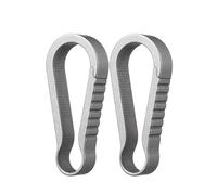 TISUR Titanium Key Chain Clip Hook, Small Carabiner Keychain Clip, EDC Quick Release Key Ring Organizer, Grey Mini Key Clip, XS