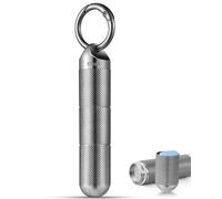 TISUR Titanium Keychain Pill Holder Small Metal Pill Case, Pill Organizer Portable Waterproof Pill Container, Travel Pill Bottle Box for Purse (Large-0.63in 3 Separate Compartments)