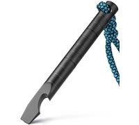 TISUR Titanium Multitool, Keychain Pry Bar Tool with Bottle Opener, Flathead Screwdriver, Ruler, Father's Day Gift