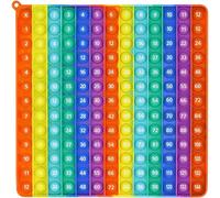 TISVY Multiplication Pop It Number Table Game Fidget Math Toy for Teachers Student, Stress Relieving Learning Game Toy to Create Kinds of Math Manipulative, Math Pop It 12x12,C