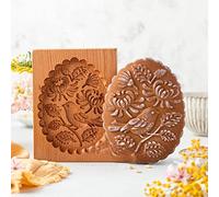 Tit Wooden Cookie Molds - DIY Shapes Cookie Stamp, Gingerbread & Pine Cone Mold