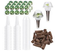 TITA-DONG 120Pcs Seed Pods Kit for Aerogarden, Hydroponics Growing System Hydroponic Seed Pod Kit, Plant Grow Sponges Seed Starter Pods with Grow Baskets Hydroponics Growing Seed Starter(White)