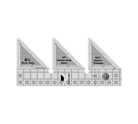 TITA-DONG 45 Degree Double Strip Ruler, Quarter Triangle Cutting Guide for Sewing (8 inch)
