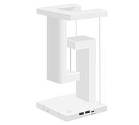 TITA-DONG Bedside Desk Lamp with Wire/Wireless Charging, 3 in 1 Touch Table Lamps for Bedroom USB Rechargeable Nightstand Lamp, Phone Wireless Charger LED Night Light, Maglev(With Wireless Charging)