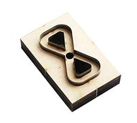 TITA-DONG Bow Shape Embossing Die Mould Wooden Die Cut for Leather, Wooden Die Cutting Leather Mold, DIY Leather Crafts Cutting Die Cut Mold for Strap Fabric Accessory(50x25mm)