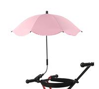 TITA-DONG Chair Umbrella with Clamp, Universal Adjustable Beach Chair Umbrella UV Protection Sunshade Umbrella for Patio Chair, Beach Chair, Stroller, Sport Chair, Wheelchair and Wagon(Pink)