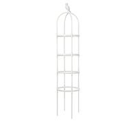TITA-DONG Garden Obelisk Trellis, Tower Obelisk Garden Trellis, Rustproof Plant Trellis Climbing Plant Support, Lightweight Plant Tower for Clematis Vine Support Outdoor Indoor(White)
