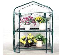 TITA-DONG Greenhouse Replacement Cover, Mini Greenhouse, Zipper Door Greenhouse Warm Clear PVC Cover for Outdoor Gardening Plants Cold Frost Protection Wind Rain Proof (2 floors)