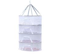 TITA-DONG Multilayer Foldable Drying Rack Net, Hanging Mesh Drying Net with Zipper, Space Saving Food Dry Net for Fruits and Vegetables, Clothes Drying Rack for Home and Kitchen(4 Layers)