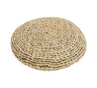 TITA-DONG Straw Flat Seat Cushion, Japanese Style Weaving Rattan Futon Round Cushion, Versatile Breathable Straw Flat Pad for Yoga Mat Soft Pouf Tatami Floor Cushion(40CM/Brown)