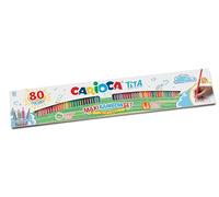 Carioca Tita Maxi Rainbow Set - Pack of 80 Colouring Pencils, none