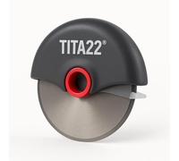 TITA22™ Titanium Coated Pizza Cutter Wheel - Ultra Sharp & Durable, Rust Resistant, Ergonomic Safe Grip Handle, Dishwasher Safe, Detachable Blade for Easy Cleaning - Professional Pizza Slicer
